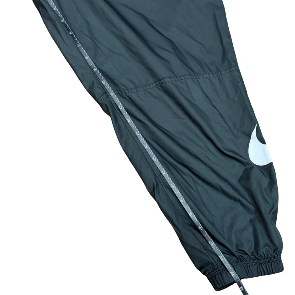 ✨ Nike Women’s NSW Cuffed Track Pants Black XL Tapered Leg White Swoosh - Picture 7 of 14